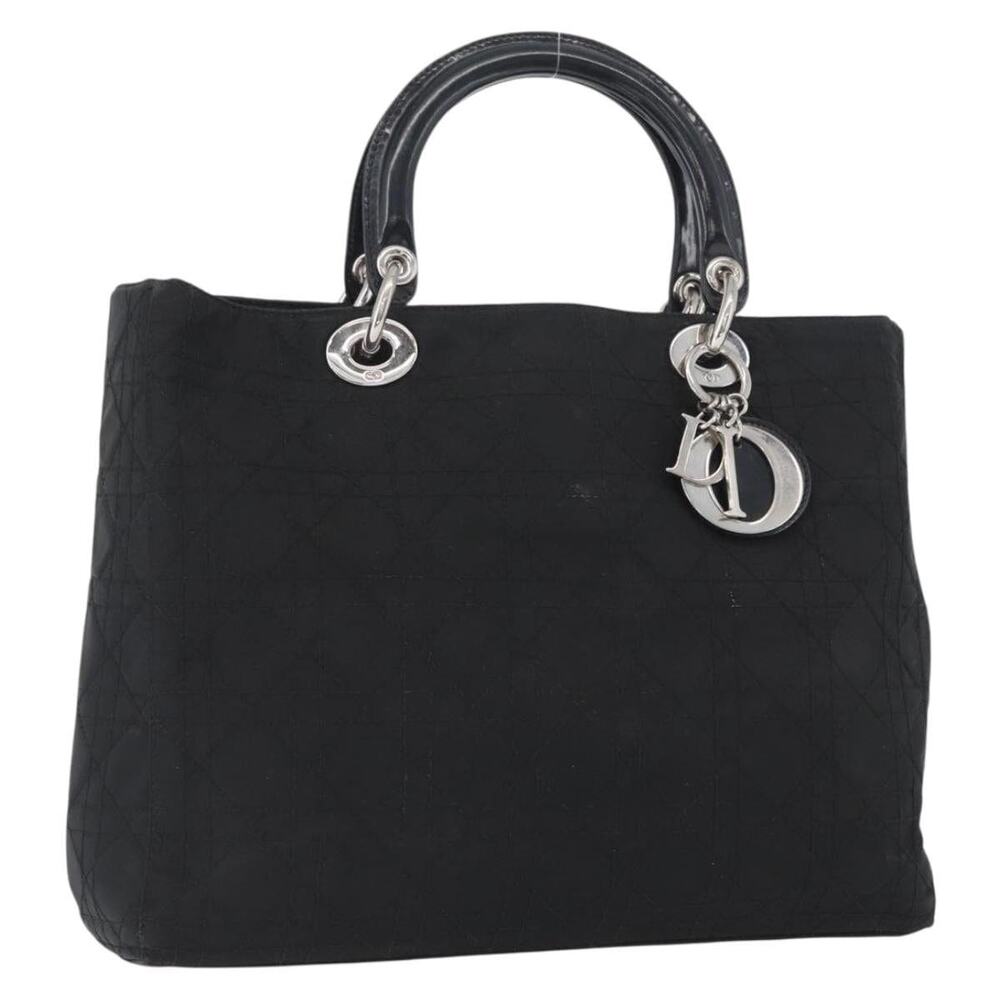 Dior Cannage Nylon Handbag Black